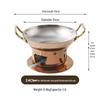 ZISIZ 304 Stainless Steel Flat Hot Pot with Alcohol Stove