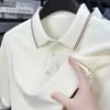 New Men's Business Casual Short Sleeved Shirt Solid Color Polo Shirt Fashionable Breathable Comfortable Versatile Top