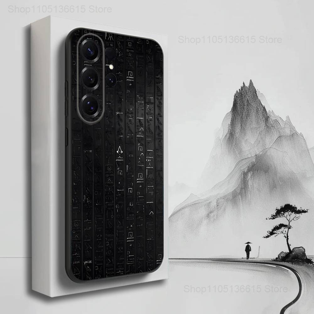 Egypt Art Hieroglyphics Phone Case For Samsung S9,S10,S20,S10,S21,S25,S24,S23,Ultra,FE,Plus,Lite,Soft Silicone Black Cover SamsungS21