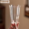 150ml High-end Flower Petal Glass Tea Pitcher Retro Heat-resistant Cha Hai Household Justice Cup Teaset Collection Accessories