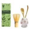 4PCS New Bamboo Ceramic Matcha Whisk Set Food Grade Safe Japanese Matcha Tea Set Traditional Reusable Green Tea Whisk Stirring