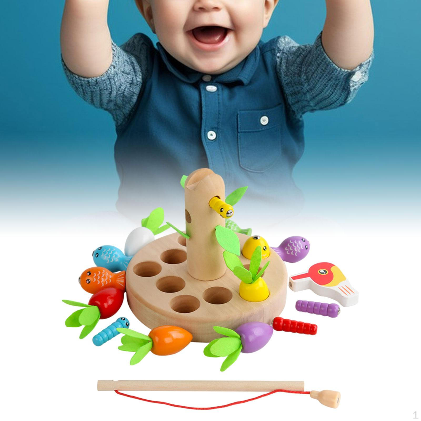 

Монтессори игрушка Раннее образование Урожай моркови для девочек мальчиков детей 3 in 1 Game