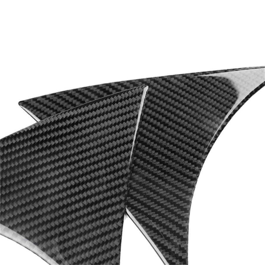 2PCS Rear Window Spoiler Side Wing Cover Trim Frame for Mazda3 Axela 2014 2015 2016 2017 2018 Carbon Fiber