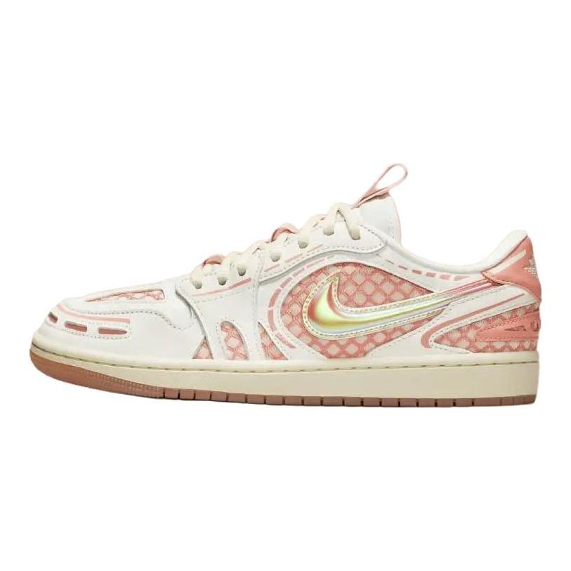 Jordan Air Jordan 1 Nízké Vintage Basketbalové Boty Odolné Proti Oděru Dámské Růžové Bílé Jordan HQ2186-180