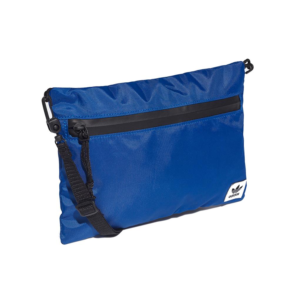 Adidas Originals Three Stripes Sports Casual Solid Color Zipper Shoulder Bag Unisex Shoulder Bag Blue ED8039