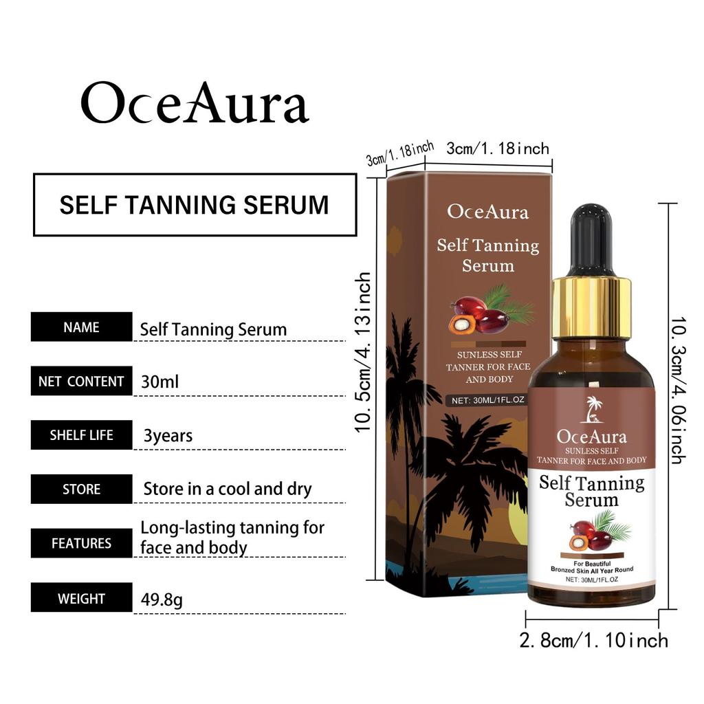 Tanning Booster Serum - Radiant Glow & Deep Hydration - Outdoor Sunless Tanning Essence for Nourished Skin