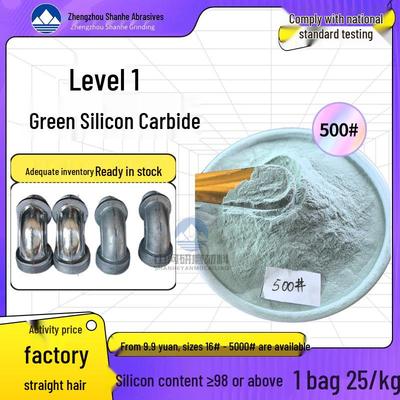 Acid-Washed First Grade Green Silicon Carbide 500# Micro Powder for Semiconductor Cutting, Grinding, Sandblasting