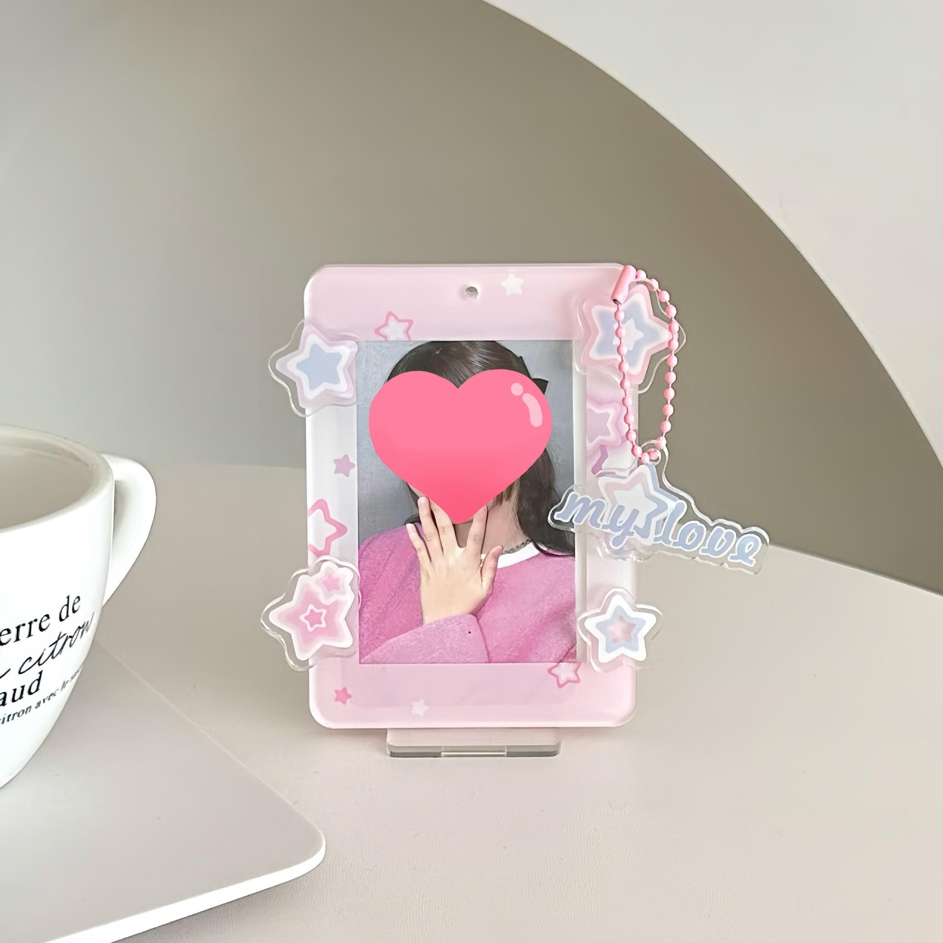 

Акриловая фоторамка Idol Small Card Postcard Display Stand 3-дюймовый держатель для фотокарточек Украшение для рабочего стола