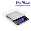 New 0.1g High Precision Kitchen Scale 3kg/5kg/10kg Household Waterproof Balance for Food Weighing with 50g Weights and Scale Pan