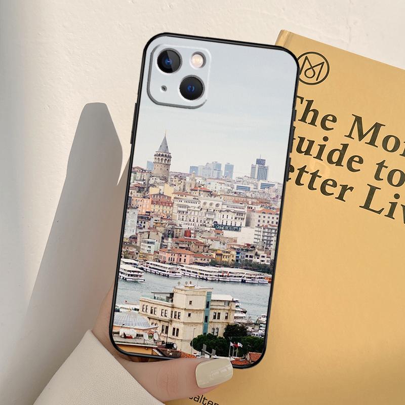 Turkey Istanbul Scenery Building Case For iPhone 16 15 14 Pro Max Plus 13 12 Mini 11 Pro Max Back Cover