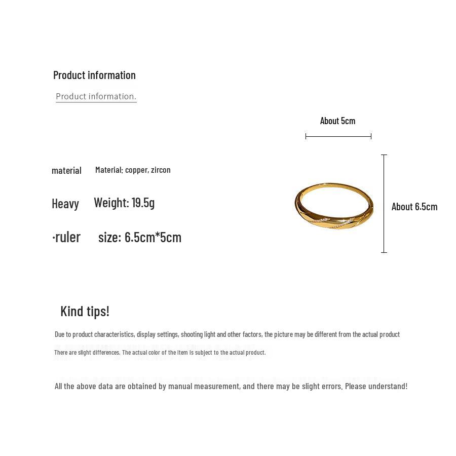 Geometrisches Armreif 18K Gold Plated Zirkonia: Luxuriöses, Modisches, Vielseitiges Damenarmband