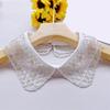Elegant Organza Beaded Embroidered Faux Collar Necklace Half Shirt Blouse Choker Fashion Clothing Accessory for Women