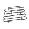 Rib Rack 4 Rows Capacity Compact Portable Iron Material Black Durable Reusable Barbecue Standing