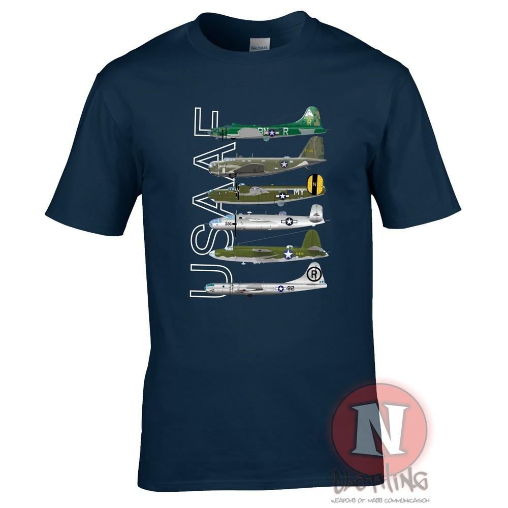 Ww2 Usaaf Bombers TShirt Flying Fortress B29 B26 B25 B17 B18 Us Army Airforce S