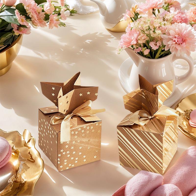 2PC/3PC/4PC Christmas Gift Box Set New Year Bronzing Pillow Box Graduation Ceremony Paper Christmas