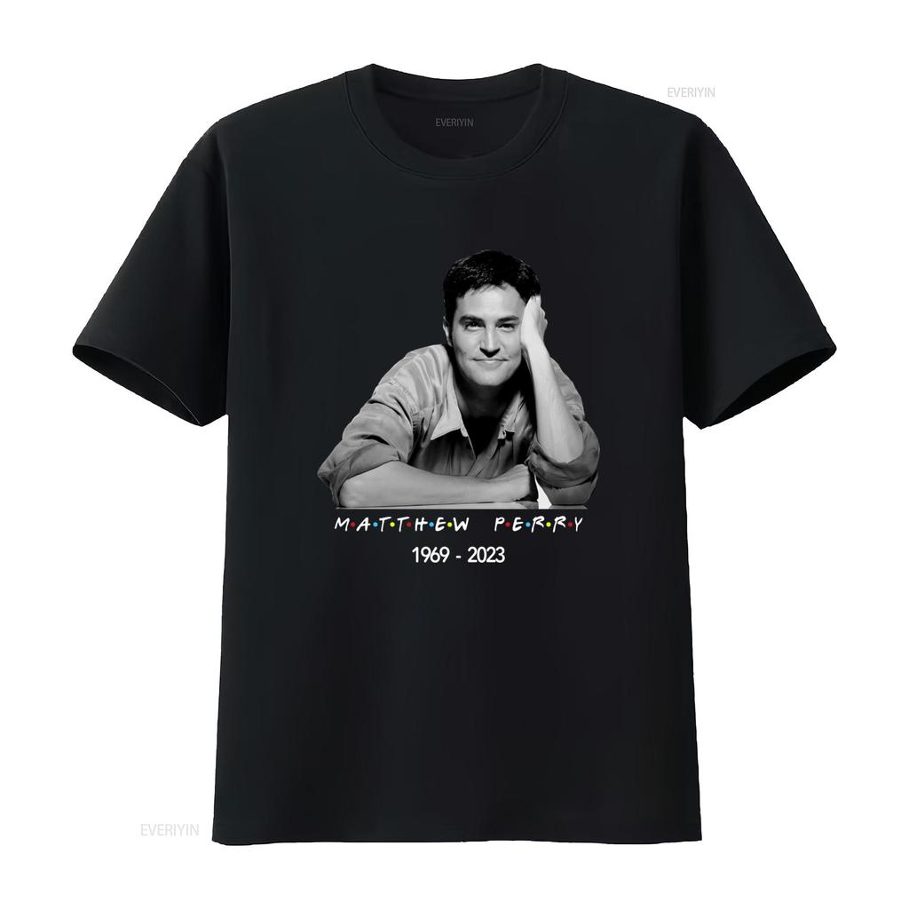 RIP Matthew Perry 1969 2023 Tribute T Shirt Chandler Bing Friends Design Comfortable Cotton Vintage Washed Stretched Breathable