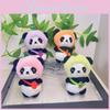 Cute Cartoon Panda Plush Doll Keychain Attachment Colorful Gift For Couples