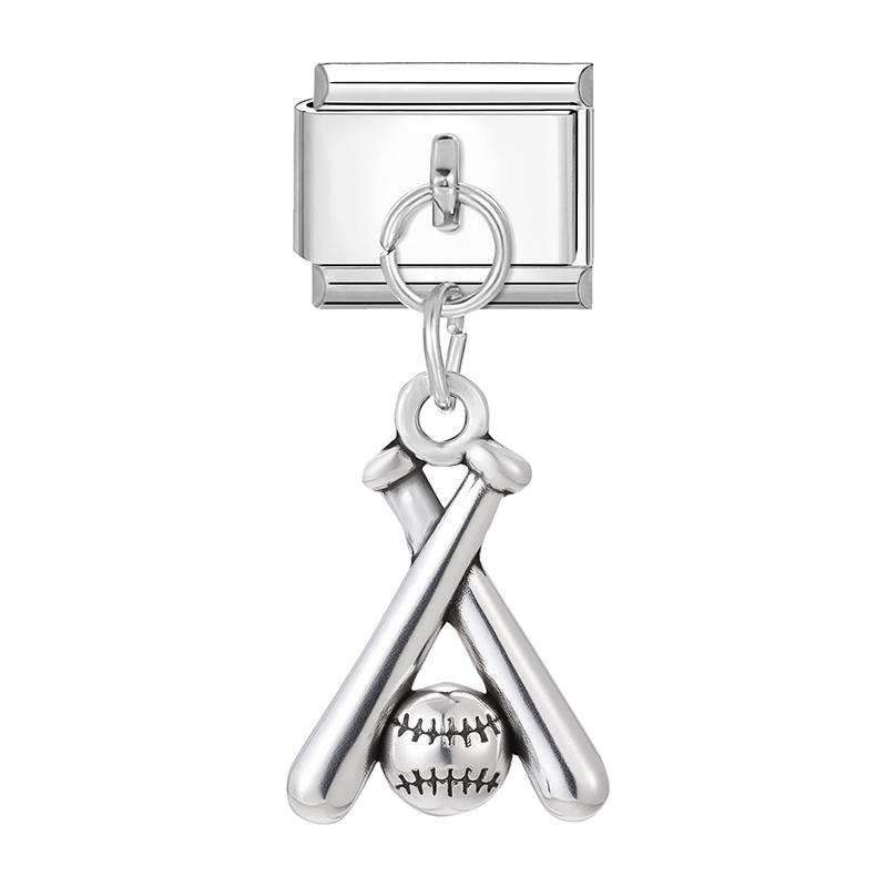 Fashion Heart Lips Bow Knot Feet Fishbone Pendant Italian Charm Link Fit 9mm Stainless Steel Bracelet DIY Making Men Women Gifts