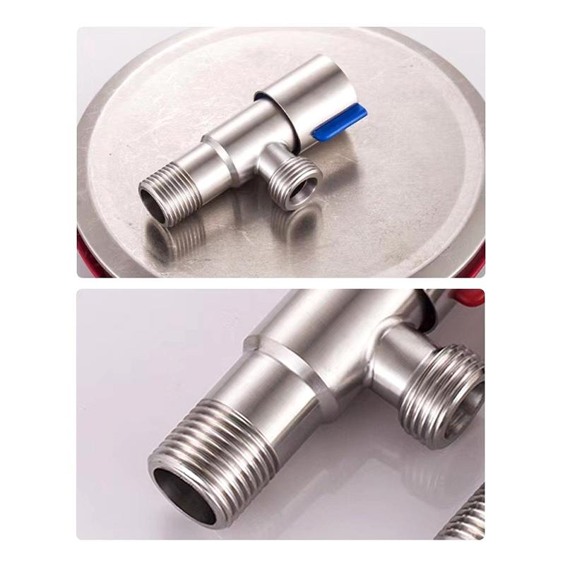 Eckventil Toilettenwasserstoppventil Warmwasserbereiter-Ventil 201 Edelstahl Kaltzulaufventil für Badezimmer Küchen Toilette