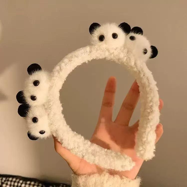 Versatile Cute Bear Plush Headband for Women - Stylish Hair Accessory for Face Washing