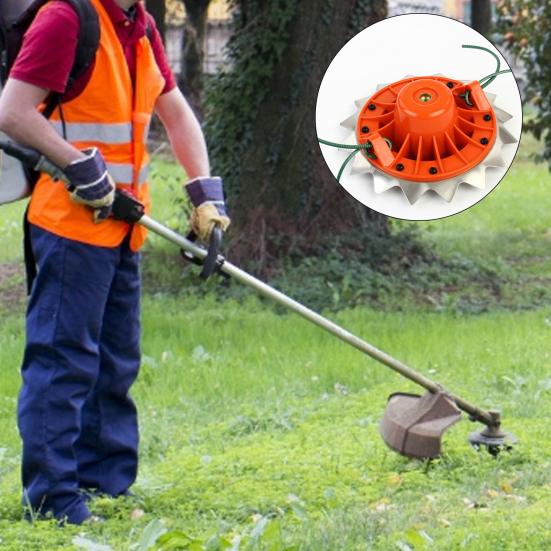 

Головка триммера Прочная конструкция Нержавеющая пластиковая универсальная триммерная головка для садовой лески