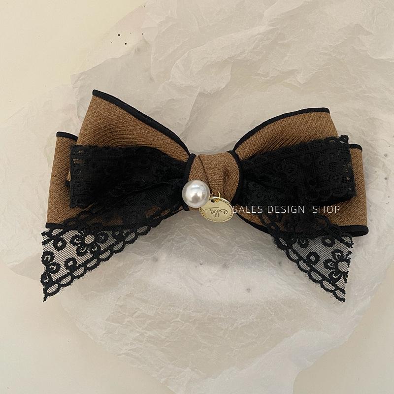 Korean Style Bow Lace Ribbon Hair Clip: Elegant, Luxurious, and Versatile Accessory for Women