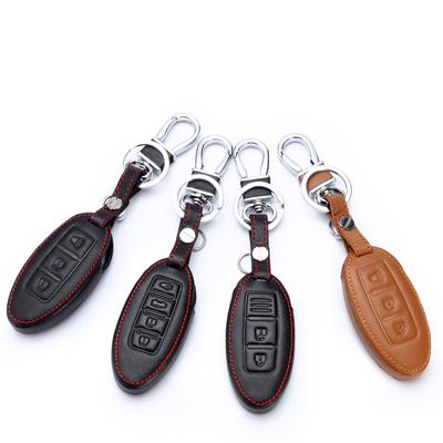 Leather Car Key Case Protect Shell for Nissan Qashqai J11 X-Trail T31 T32 Vampira Pathfinder Murano Teana Juke Car Key Cover