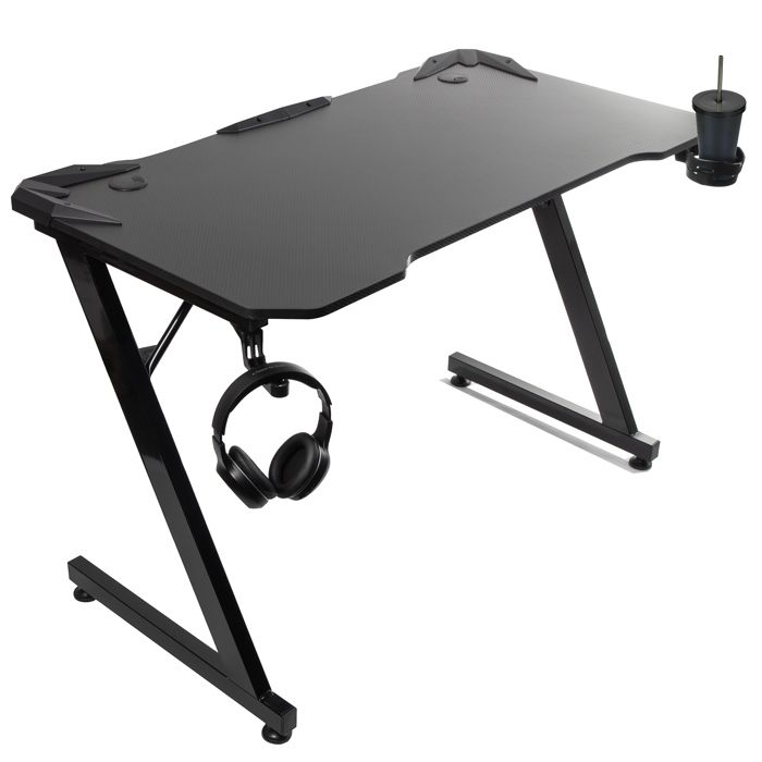 Bureau gaming - NanoRS - RS345 - Noir - 110x60cm - Charge max 150kg