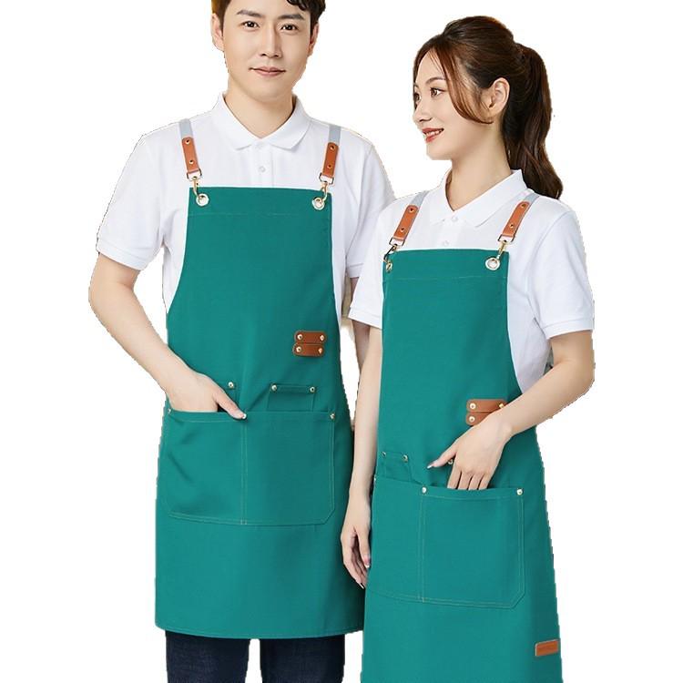 Waterproof Oil-Proof Canvas Apron for Work, Printing, Painting, Studio, Catering, or Advertising.