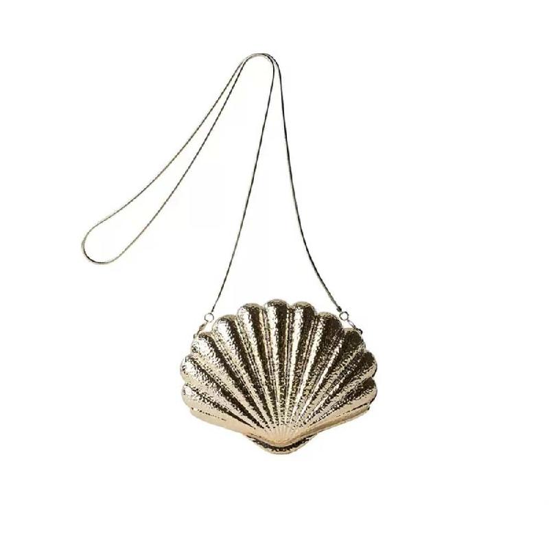 

Gold-plated Bag Clutch Small Shell Shoulder Fashion New Evening Crossbody Women s Hand Wallets Bags Famous Luxury Brand Handbag 17x5x11cm золотий