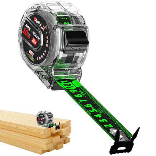 Professional Measuring Tape Measure, 5m/10m, with ABS Shock-Resistant Case, Fluorescent Graduations, Self-Locking Function, Flat Laying, Large Charact