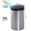 Sensor Trash Can 30L Automatic Trash Can with Soft-Close Lid, Motion Sensor, Waterproof Waste Bin Trash Container Waste Container for Office, Bedroom