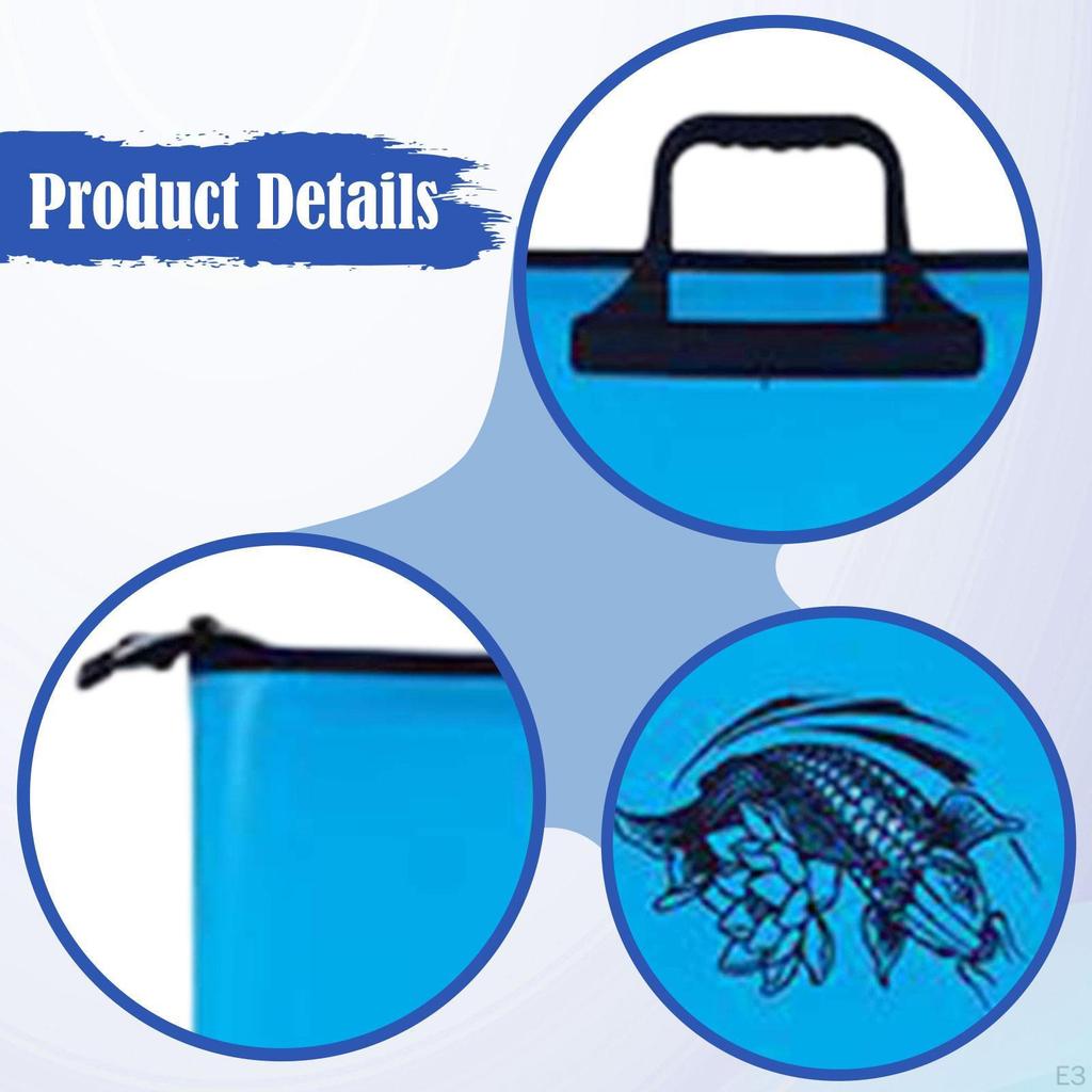 21.6inch EVA Fishing Tournament Weigh Bag Fish Holder , Pattern Random Versatile with Carry Handle