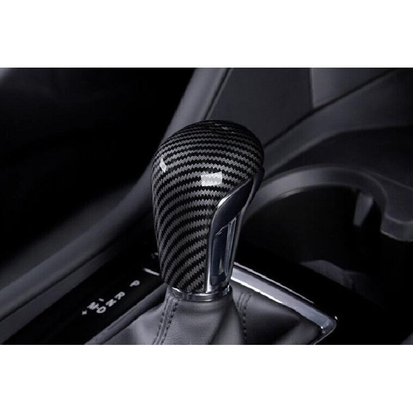 For Mazda CX-30 2020-2023 Carbon Fiber Center Console Gear Shift Knob Head Trim