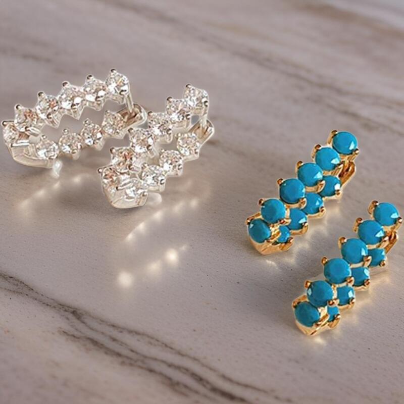 

Women s Stud Color Crystal Earrings A33489_Gold