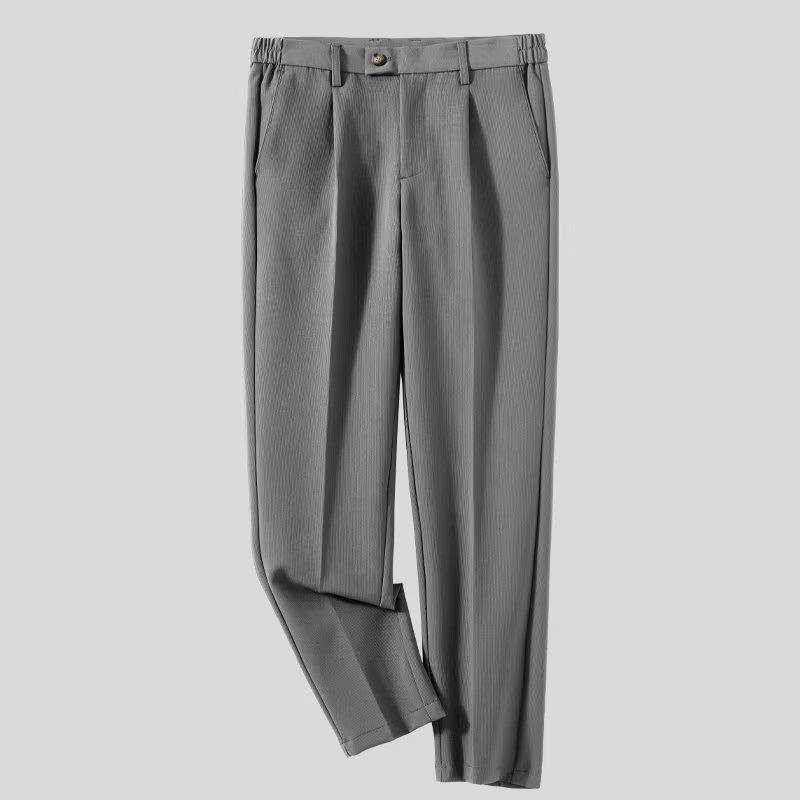 New Korean version of small trousers men's suit pants spring and autumn and summer drape men's pants slim straight casual long pants trend