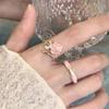 Pink Rose Set, Open Ring, Female Tide Sweet And Versatile Temperament Gentle Ring