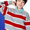 PUMA Kids' Striped Crew Neck Sweater