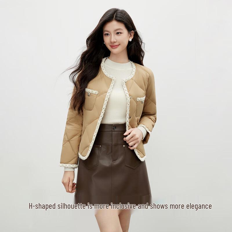 Qiushui Yiren Elegant Short Down Jacket XL