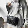 Crossbody-Tasche Unisex Mode Kleine Quadratische Umhängetasche Handtasche für Damen und Herren PU-Leder Messenger-Handtaschen mit Verstellbarem Riemen