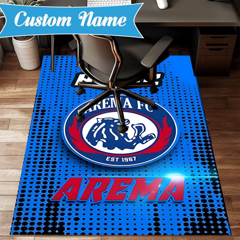 Custom Name AREMA Crest Design Rug Game Carpet, Floor Mat for Bedroom Living Room Entryway Rug, Home Decor Idea Gift for Christmas birthday