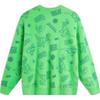Li Ning X Disney Collaboration Hugging Dragon Series Printed Round Neck Pullover Comfortable Loose Knit Sweater Unisex sweater Secret-Green AMBU212-4