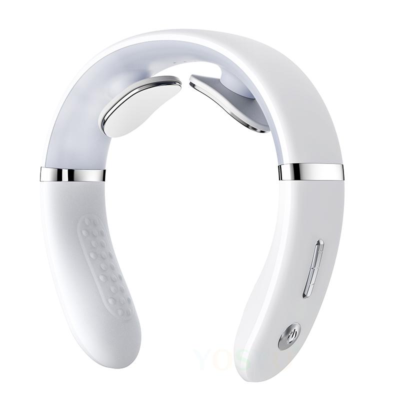 

Массажер для шеи, переносной мини-массажер для шеи и плеч, глубокий массаж с регулируемым массажером для расслабления шеи белый