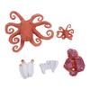 5Pcs Octopus Figurine Toy Educational Simulated Octopus Life Cycle Learning Toy Sea Animals Figurine