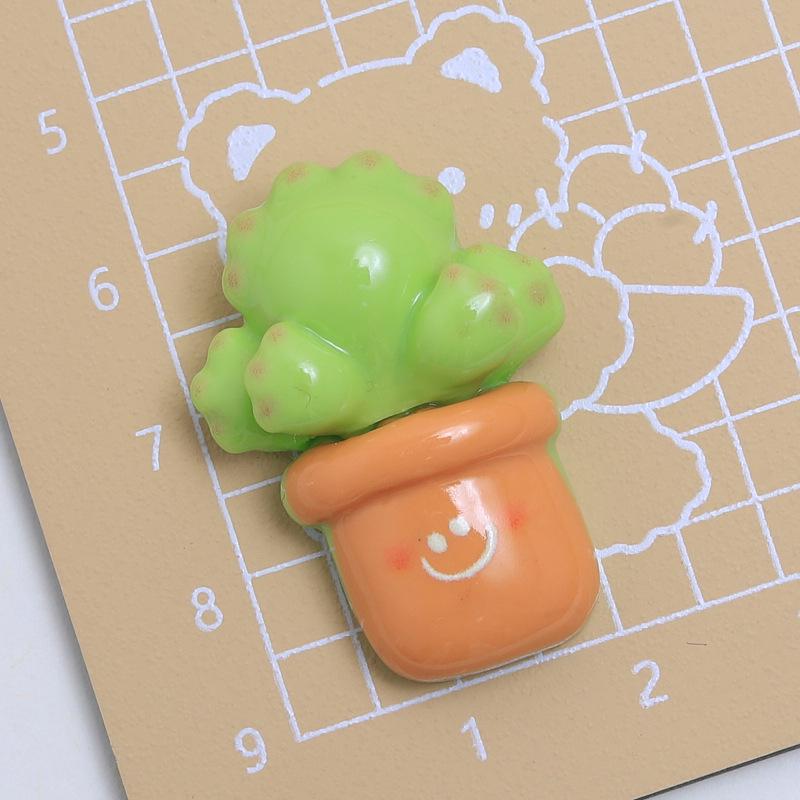 Cute Cartoon Plant Pot Resin Shoe Buckle & DIY Jewelry Hair Clip Accessories.