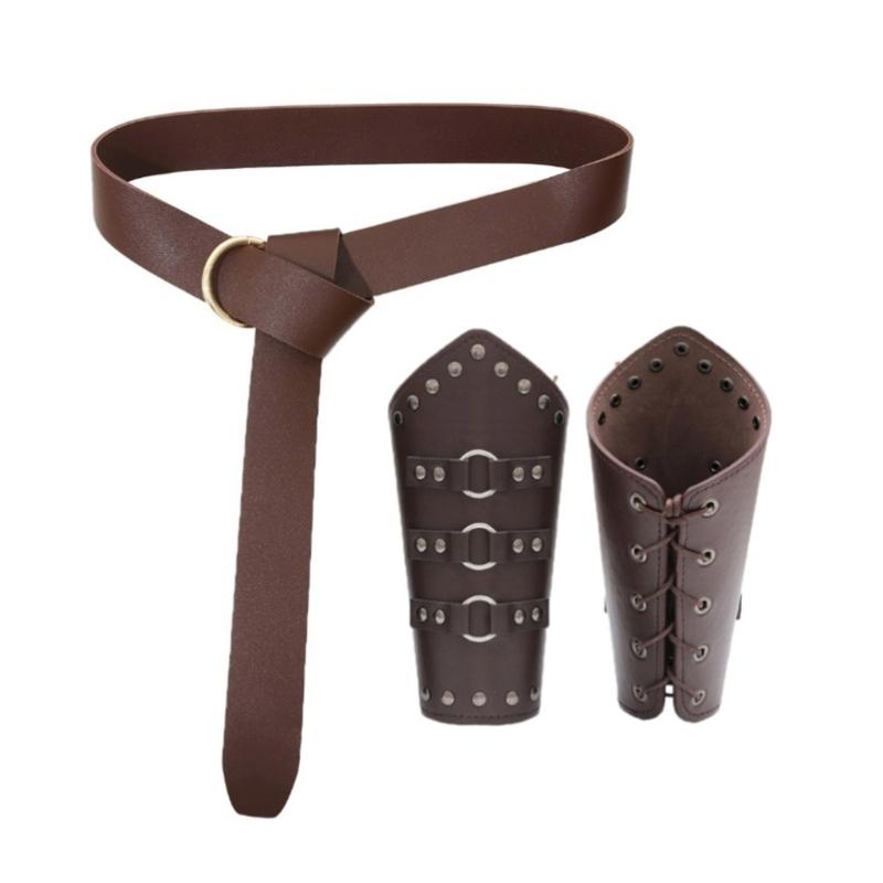 3/4Pcs Medieval Knight Costume Halloween Knight Pirate Cosplay Costume Props Renaissance Costume Accessories Props