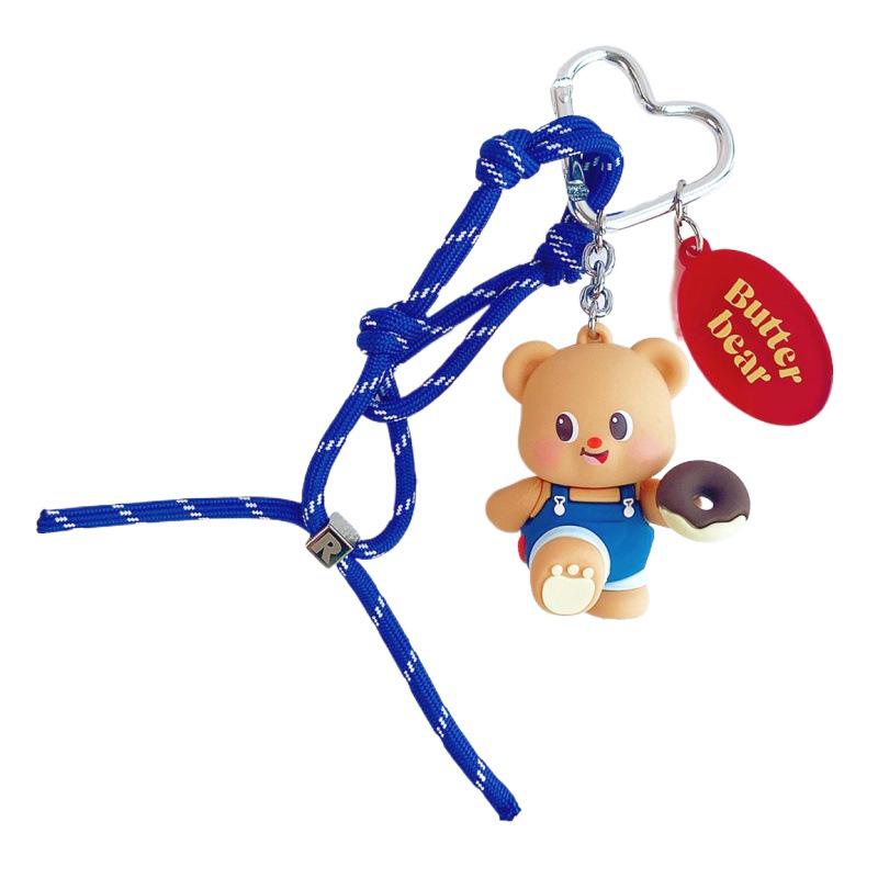 Little Bear Naughty Cool Pants Cartoon Keychain: Cute Couple & Bestie Bag Charm