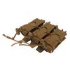 Outdoor Triple Molle Mag Pouch 9mm Open Top Triple Magazine Pouch Holder Short Style Brown