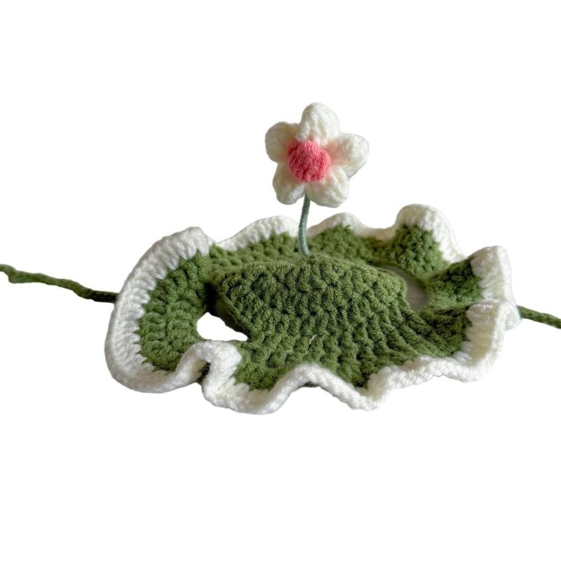 Вязаная шапка для питомца, головной убор на день рождения питомца для щенков и кошек, милая вязаная шапка, рождественская шапка, удобная в носке M зелёный