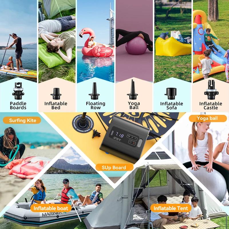 Outdoor Wireless Air Pump Travel Vacuum Pump with Inflatable Deflate Portable Electric MINI Inflatable Pumps for Mats